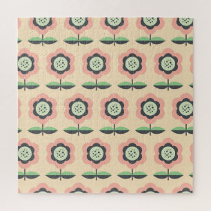 Klassisch Vintag: florloses Design Puzzle