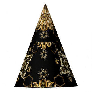 Klassisch Vintag: Golden Oriental Seamless. Partyhütchen