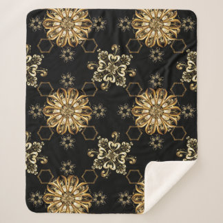 Klassisch Vintag: Golden Oriental Seamless. Sherpadecke