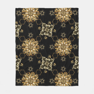Klassisch Vintage: Goldenes orientalisches nahtlos Fleecedecke