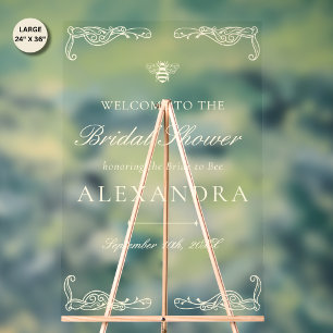 Klassisch Vintage Sie fand ihren Honig Brautparty Acrylschild