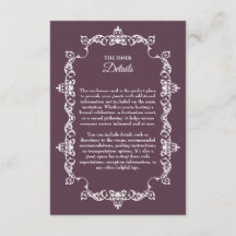 Klassisch Violette Hochzeit mit Ornamentrahmen