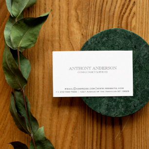 Klassisch weiß minimalistisch visitenkarte