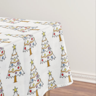 Klassisch weiße bunte Weihnachtsbaum-Tischdecke Tischdecke