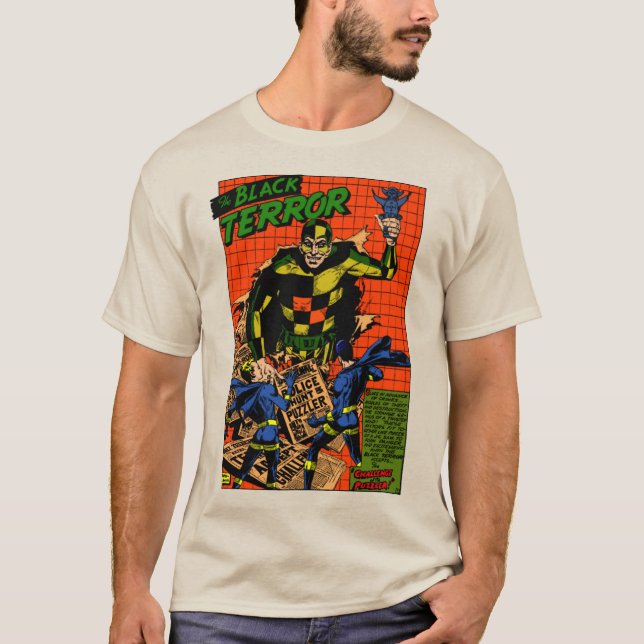 Klassische 1940er Jahre Der Schwarze Terror-T - Sh T-Shirt (Vorderseite)