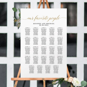 Klassische 24 Tischkarten Poster