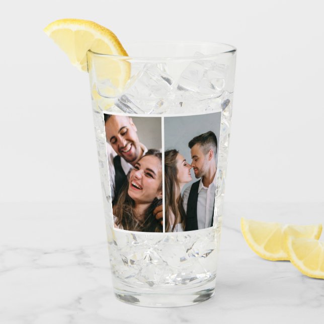 Klassische 2-Foto-Vorderseite und Rückseite Glas (Vorderseite Ice)