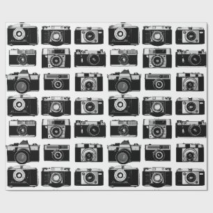 KLASSISCHE 35mm-FOTOKAMERAS MUSTER Geschenkpapier