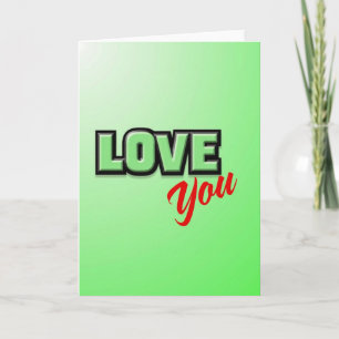 Klassische 3D-Love-You-Script-Karte Karte