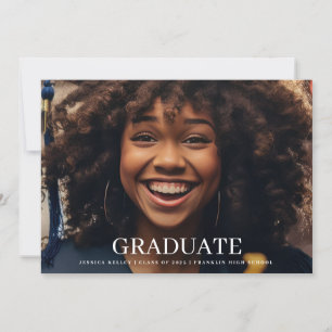 Klassische 4 Foto Typografie Graduate Ankündigung