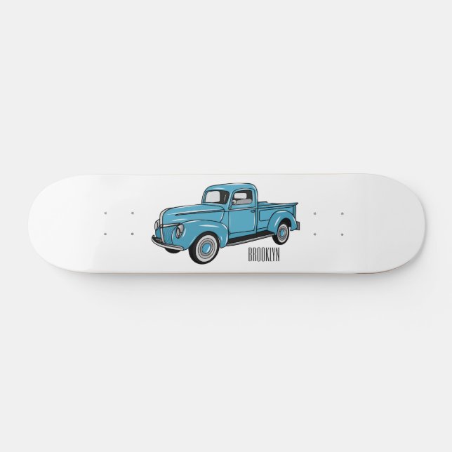 Klassische Abbildung des Cartoon eines LKW Skateboard (Horizontal)