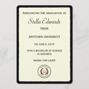 Klassische Abschluss-Mitteilungs-runde Ecken Ankündigung