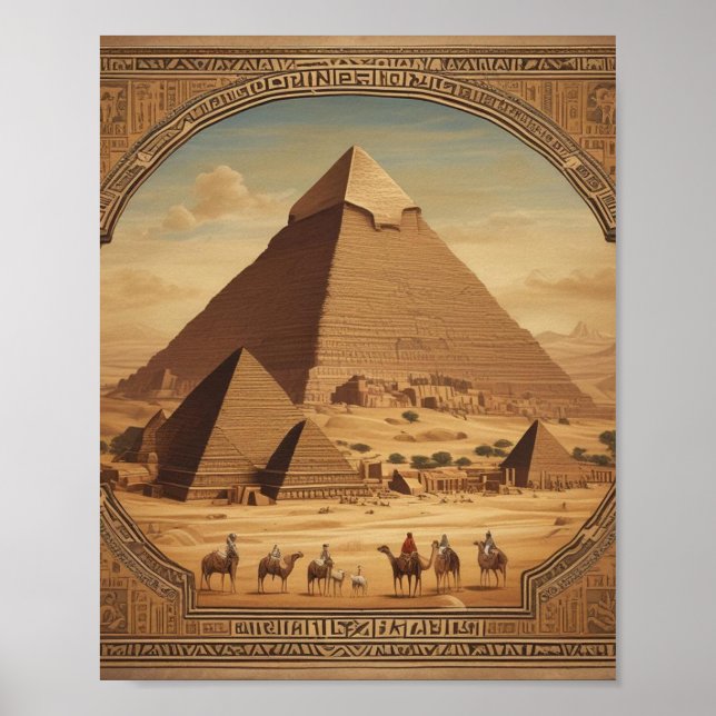 Klassische ägyptische Pyramiden Poster (Vorne)