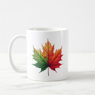 Klassische Ahornfallleaf-Keramik Kaffeetasse