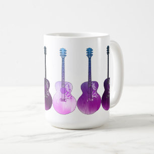 Klassische Akustikgitarre Vintage-Pop-Art-Instrume Kaffeetasse