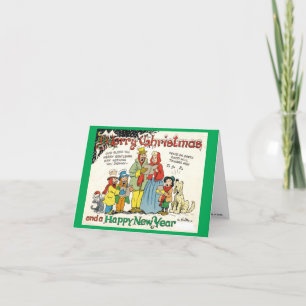 Klassische Al Smith Comic Strip Weihnachtskarte Feiertagskarte