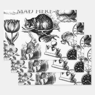 Klassische Alice im Wunderland Geschenkpapier Set