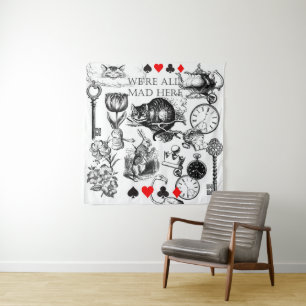 Klassische Alice im Wunderland Wandteppich