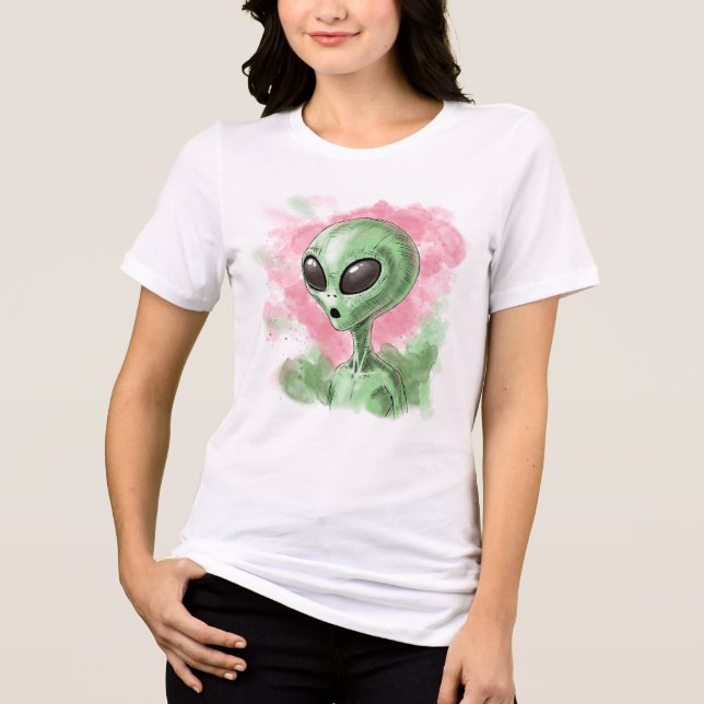 Klassische Alien Tri-Blend Shirt (Vorderseite)