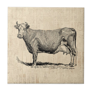 Klassische alte Cow-Kunst Fliese