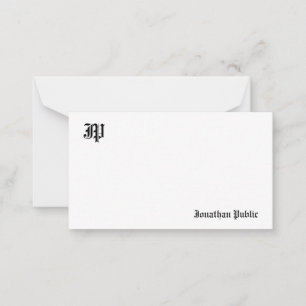 Klassische alte englische Text-Kalligraphie mit Mitteilungskarte