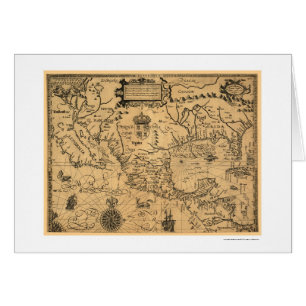 Klassische Amerika-Karte 1600