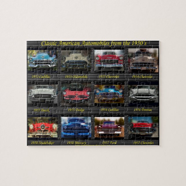 Klassische amerikanische Automobile von den Puzzle (Horizontal)