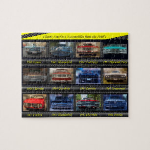 Klassische amerikanische Automobile von den Puzzle