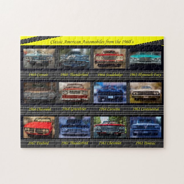 Klassische amerikanische Automobile von den Puzzle (Horizontal)