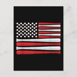 Klassische amerikanische Baseballflagge - Vintage Begleitkarte