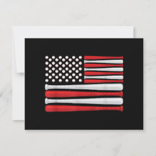 Klassische amerikanische Baseballflagge - Vintage Feiertagskarte