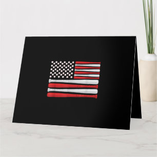 Klassische amerikanische Baseballflagge - Vintage Karte