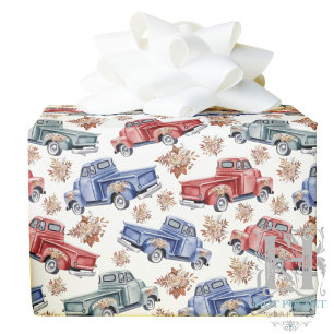 Klassische amerikanische Pick-up-Trucks Geschenkpa Geschenkpapier