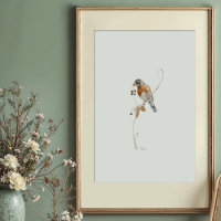 Klassische amerikanische Robin Watercolor Art mit