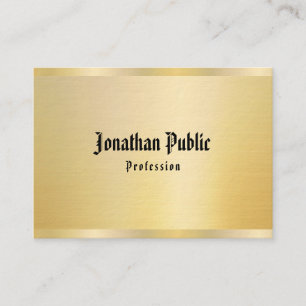 Klassische amerikanische Text-Faux-Gold-Vintage-Vo Visitenkarte