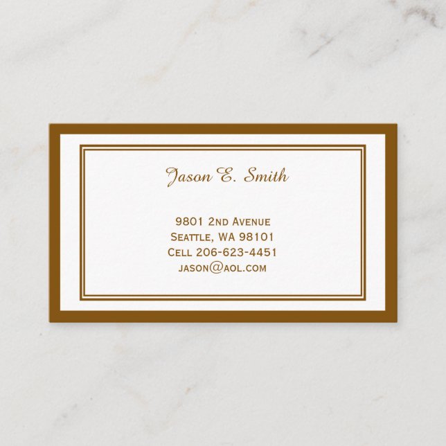 Klassische Anrufkarte Telefonnummerkarte (Vorderseite)