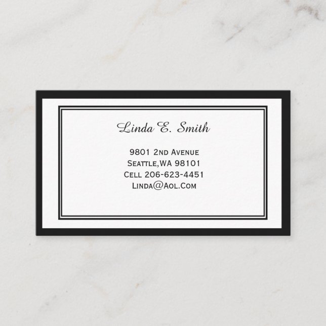 Klassische Anrufkarte Telefonnummerkarte (Vorderseite)