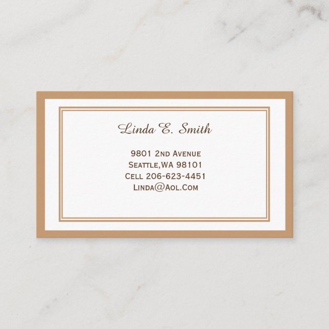 Klassische Anrufkarte Telefonnummerkarte (Vorderseite)