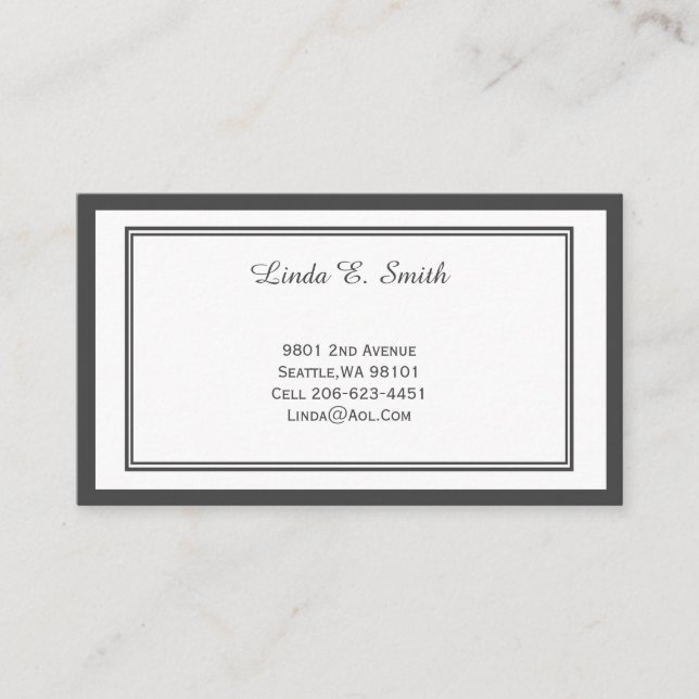 Klassische Anrufkarte Visitenkarte (Vorderseite)