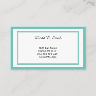 Klassische Anrufkarte Visitenkarte