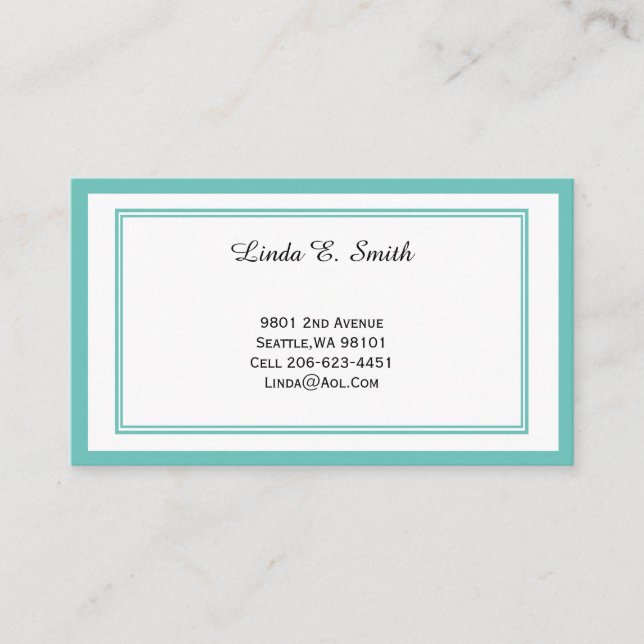 Klassische Anrufkarte Visitenkarte (Vorderseite)