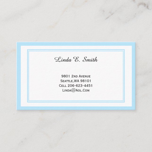 Klassische Anrufkarte Visitenkarte (Vorderseite)