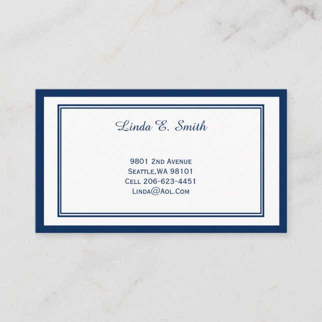 Klassische Anrufkarte Visitenkarte (Vorderseite)