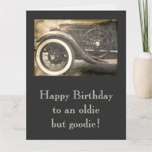Klassische antike Autos Big Birthday Card Karte