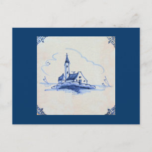 Klassische Antiquitäten-Delfter Blaue Fliese - Kir Postkarte