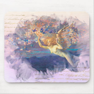 *~* Klassische AP14 Angel Woman Fairy Gold Ephemer Mousepad