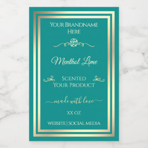 Klassische Aquamarine Produktkennzeichnung Gold Fr Lebensmitteletikett