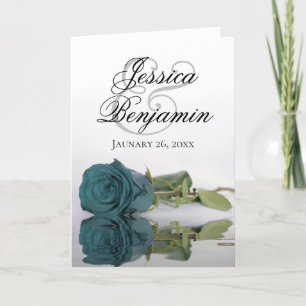 Klassische Aquamarine Rose Elegantes romantisches  Einladung