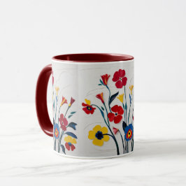 Klassische Aquarellfarben-Blume in hellen Farben Tasse