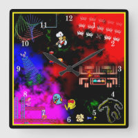 Klassische Arcade Junkie Wall Uhr